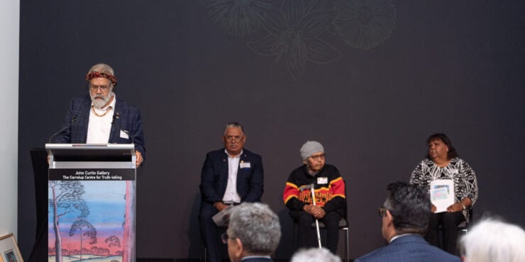 Professor Simon Forrest speaks at the Carrolup Centre Establishment Ceremony